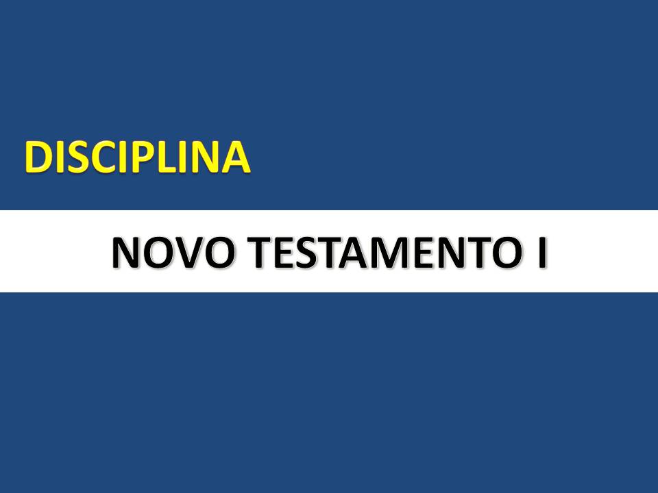 Banner - Novo Testamento I - 2º Ano